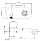MONOMANDO LAVABO MURO CLAUDE 77.0103N