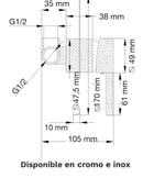 MONOMANDO PARA REGADERA DE EMPOTRAR DAMASCO 3212A CROMO