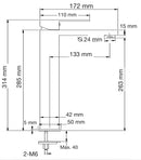 MONOMANDO LAVABO ALTO LEXUS BLACK 75.1129N