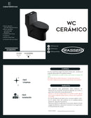 WC CERAMICO ONE PIECE WS-WC25NEGRO