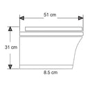 WC SUSPENDIDO NEGRO CUADRADO WS-WC002N