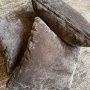 Set 3 pza. cojín velvet café 40x40 cm