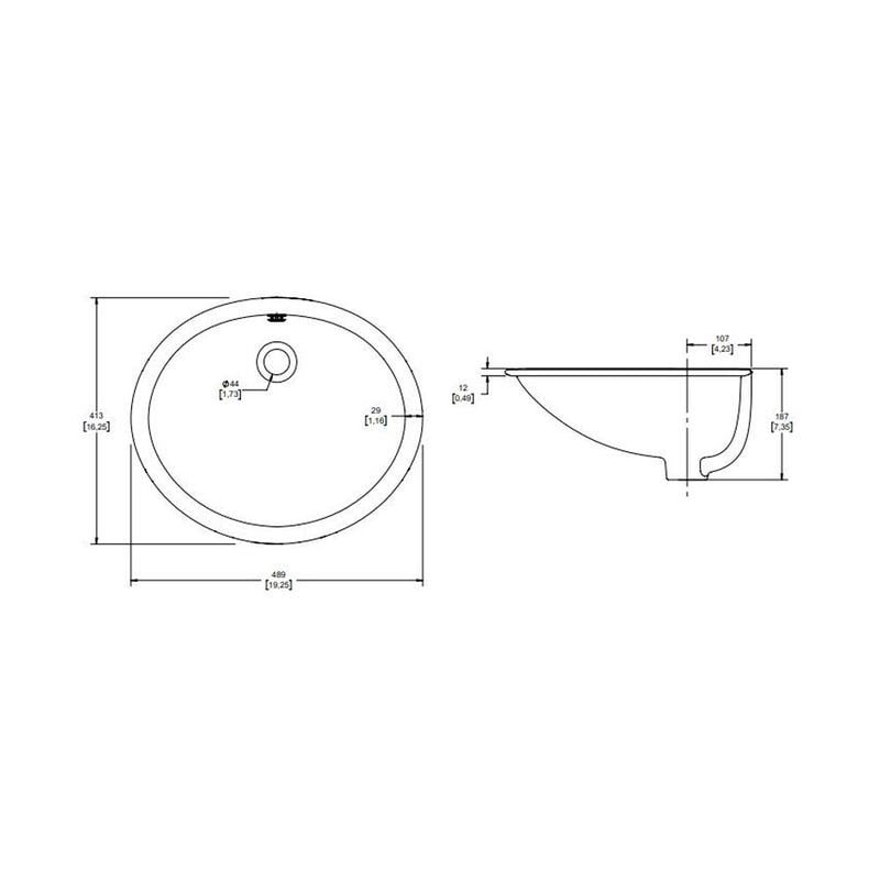 LAVABO BAJO CUBIERTA JR CREB -LV LUGANO JR