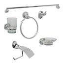 KIT ACCESORIOS PARA BAÑO CROMO ZETA 6 PIEZAS