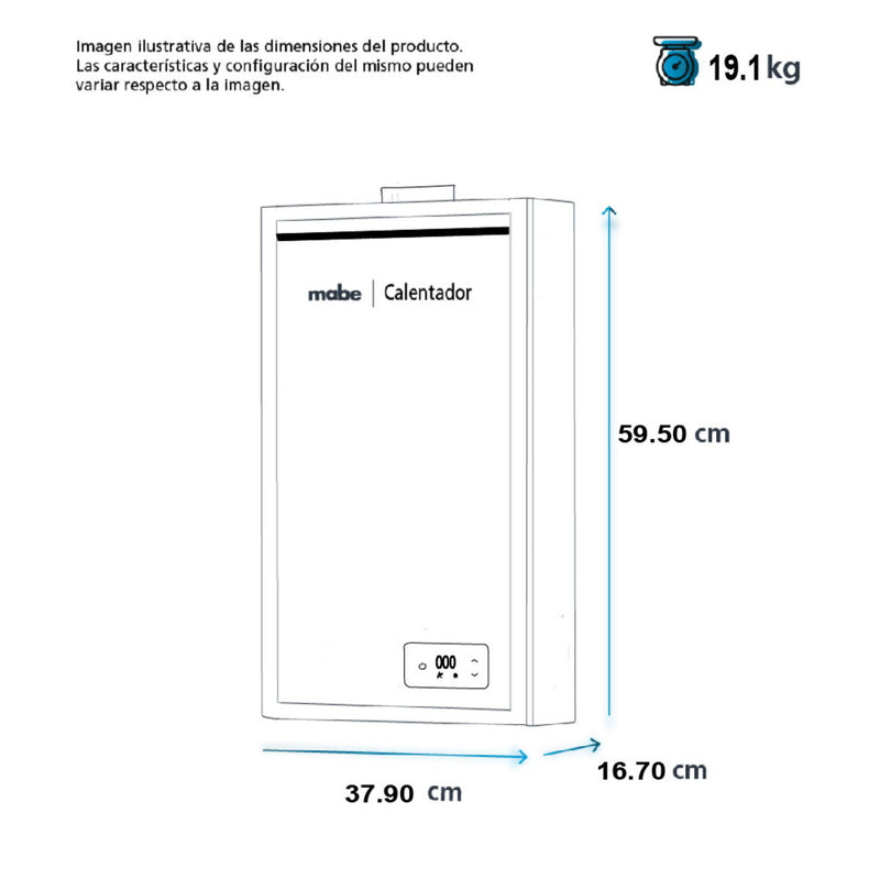 Calentador de Agua Instantáneo Automodulante 20 L