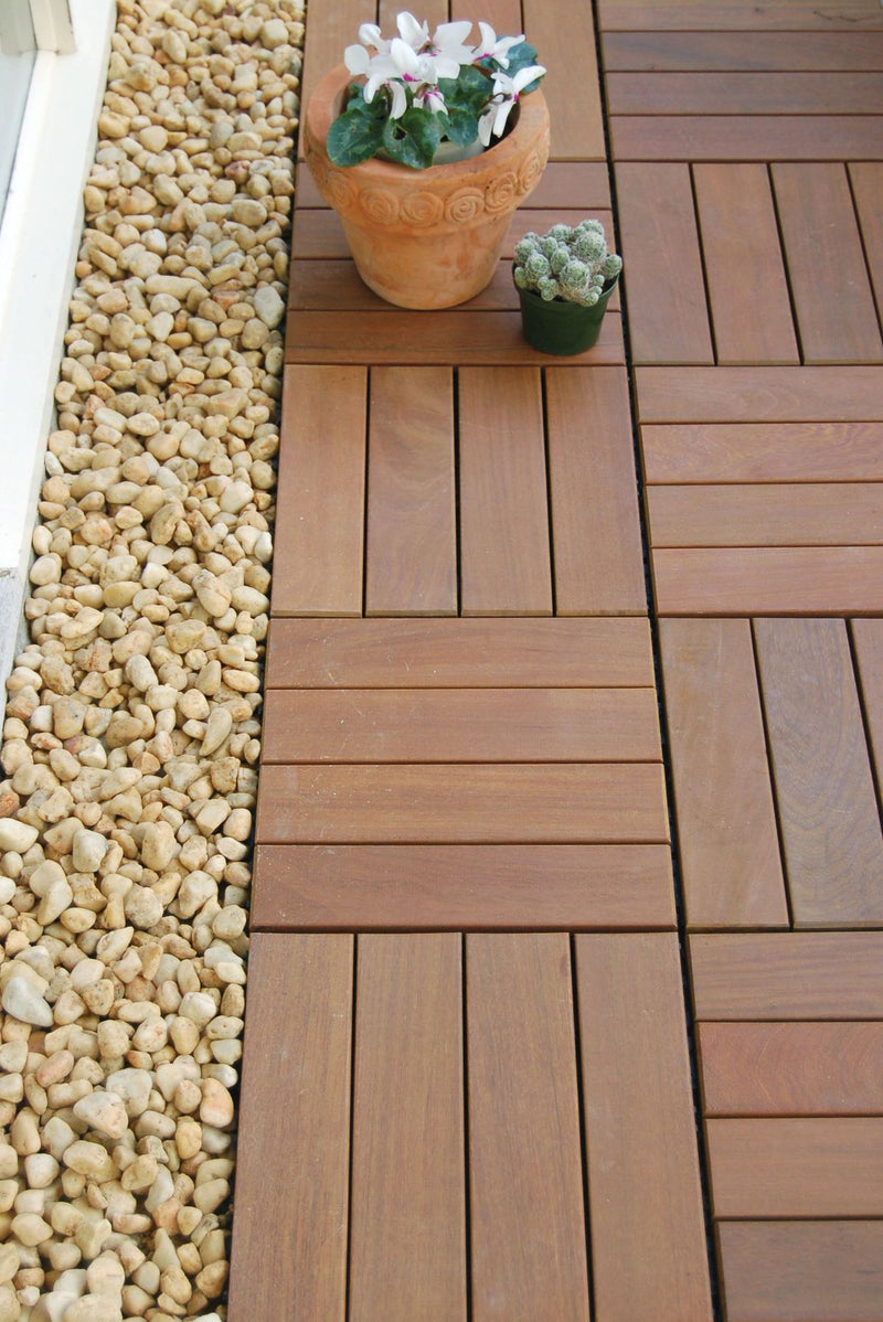 PISO DE MADERA IPE MODULAR PARA EXTERIOR GOLDEN DECK NILO 30x30cm