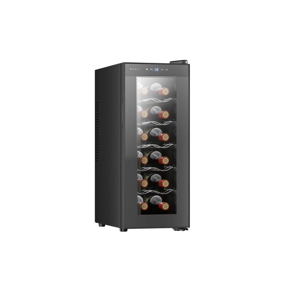 CAVA ENFRIADORA DE VINOS TERMOELÉCTRICA PARA 12 BOTELLAS / CONTROL DIGITAL / RANGO DE TEMPERATURA DE 10 A 18°C NUUR MODELO:CAVA12
