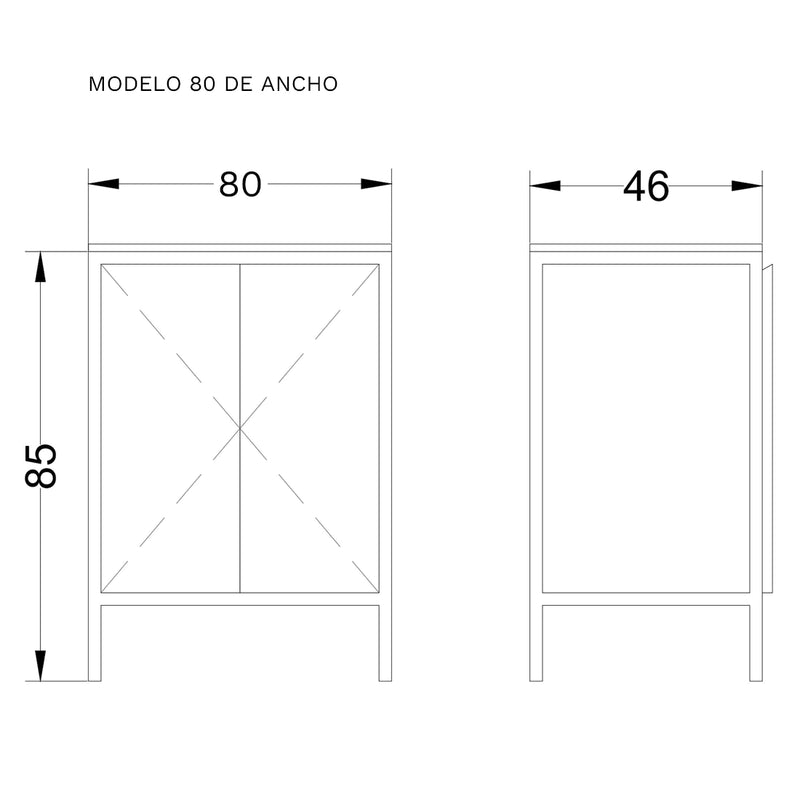 TOCADOR DE BAÑO ANDY CON PUERTAS