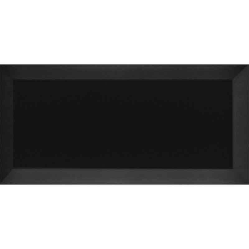 PISO PORCELANICO METRO NEGRO BRILLO 10 X 20 CM CAJA = 1 M2