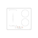 PARRILLA DE INDUCCIÓN COLOR BLANCO 4 QUEMADORES 7,400W - 220V - BOOSTER - ZONA FLEX MODELO:PARIN4-BB