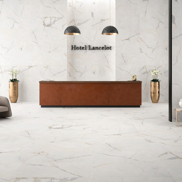 PISO PORCELANICO LANCELOT ACABADO BLANCO  60 X 120 (1.44 M2)