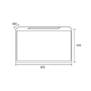 MUEBLE PARA BAÑO FENIX LED 90 ROBLE  900*580*480 MM