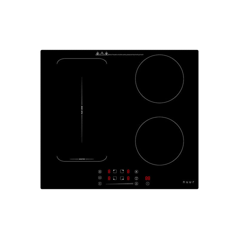 PARRILLA DE INDUCCIÓN 4 QUEMADORES 7,400W-220V-BOOSTER-ZONA FLEX MODELO:PARIN4-B