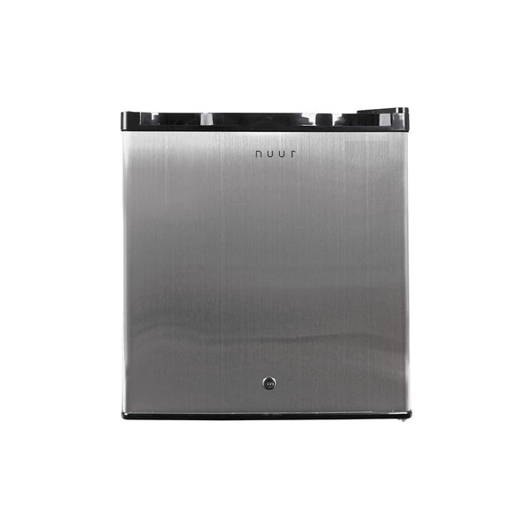 MINI FRIGOBAR CON CONTROL MECÁNICO Y COMPRESOR CAPACIDAD 46L 1.6PIES PUERTA COLOR ACERO INOXIDABLE CON LLAVE NUUR MODELO:FRIGO46L