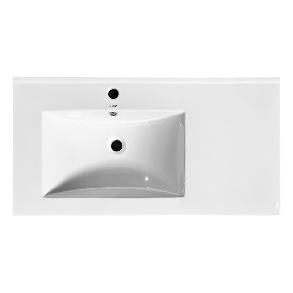 LAVABO DE CERAMICA LINDA 90 CM LADO IZQUIERDO