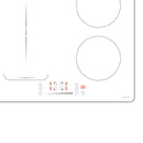PARRILLA DE INDUCCIÓN COLOR BLANCO 4 QUEMADORES 7,400W - 220V - BOOSTER - ZONA FLEX MODELO:PARIN4-BB