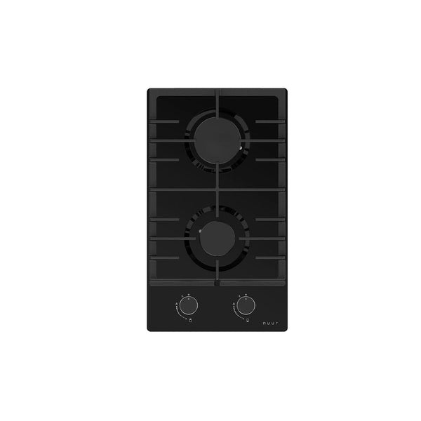 PARRILLA DE GAS DE VIDRIO TEMPLADO EMPOTRABLE 2 QUEMADORES NUUR MODELO:PARGA2VT
