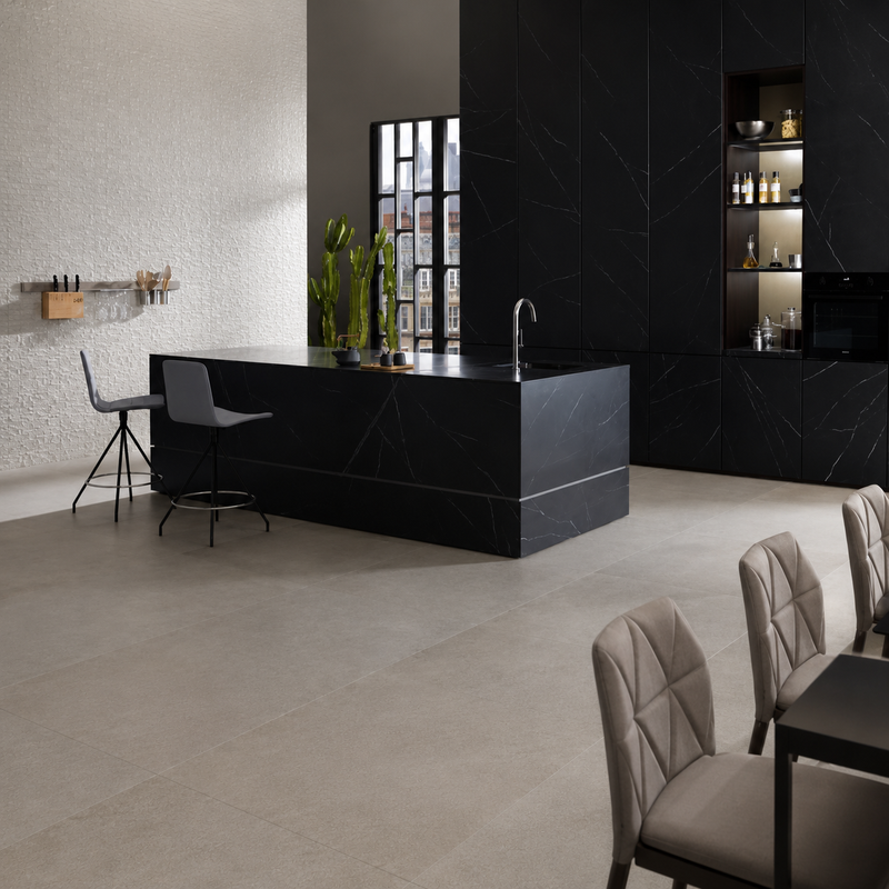PLACA DE GRAN FORMATO LIEM BLACK NATURE 160X320X1.2 CM