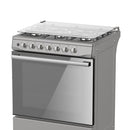 ESTUFA DE 6 QUEMADORES CON HORNO DE 142L-CUBIERTA DE VIDRIO TEMPLADO Y SOPORTES DE SARTENES DE HIERRO FUNDIDO NUUR MODELO:ESTUFA6Q