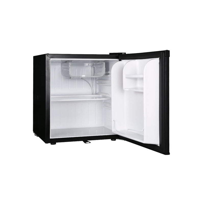 MINI FRIGOBAR CON CONTROL MECÁNICO Y COMPRESOR CAPACIDAD 46L 1.6PIES PUERTA COLOR ACERO INOXIDABLE CON LLAVE NUUR MODELO:FRIGO46L