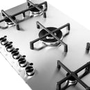 PARRILLA DE GAS INTELIGENTE DE ACERO INOX-5 QUEMADORES-SOPORTES INDEPENDIENTES-KNOBS ILUMINADOS-TEMPORIZADOR-FFD-WIFI NUUR MODELO:PARGA5AINT