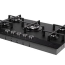 PARRILLA DE GAS INTELIGENTE VIDRIO MATE-5 QUEMADORES-SOPORTES INDEPENDIENTES-KNOBS ILUMINADOS-TEMPORIZADOR-FFD-WIFI NUUR MODELO:PARGA5VMINT