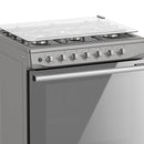 ESTUFA DE 6 QUEMADORES CON HORNO DE 142L-CUBIERTA DE VIDRIO TEMPLADO Y SOPORTES DE SARTENES DE HIERRO FUNDIDO NUUR MODELO:ESTUFA6Q