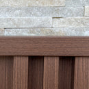 MOLDURA NATURAL WALLNUT WPC 35x35x2900 MM PARA TERMINACIONES EN ESQUINA ZK17