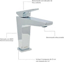 MONOMANDO LAVABO SIN CONTRA SPIGA CROMO SPG-100
