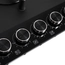 PARRILLA DE GAS INTELIGENTE VIDRIO MATE-5 QUEMADORES-SOPORTES INDEPENDIENTES-KNOBS ILUMINADOS-TEMPORIZADOR-FFD-WIFI NUUR MODELO:PARGA5VMINT