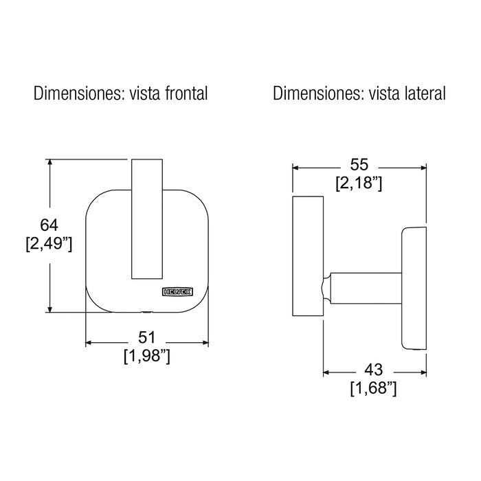 GANCHO SENCILLO PIAZZA PIA-106-EB