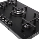 PARRILLA DE GAS INTELIGENTE VIDRIO MATE-5 QUEMADORES-SOPORTES INDEPENDIENTES-KNOBS ILUMINADOS-TEMPORIZADOR-FFD-WIFI NUUR MODELO:PARGA5VMINT