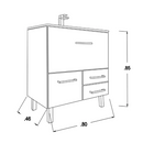 GABINETE DE BAÑO LONDRES ALTO BRILLO BLANCO