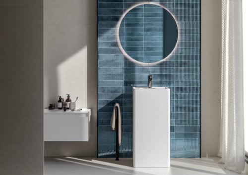 PISO PORCELANICO BRICK MUSSA BLUE 7.5 X 30  (CAJA 0.49 M2)