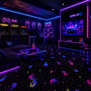 ALFOMBRA DE ROLLO DISCO NEON 100% NYLON (ANCHO 3.66 MTS)