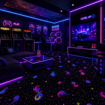 ALFOMBRA DE ROLLO DISCO NEON 100% NYLON (ANCHO 3.66 MTS)