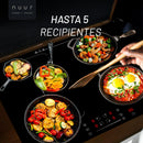 PARRILLA DE INDUCCIÓN 4 QUEMADORES 7,400W-220V-BOOSTER-ZONA FLEX MODELO:PARIN4-B