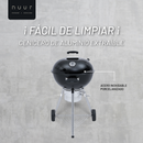 ASADOR DE CARBON PROFESIONAL 22" CON TERMÓMETRO NUUR MODELO:ASCAR22