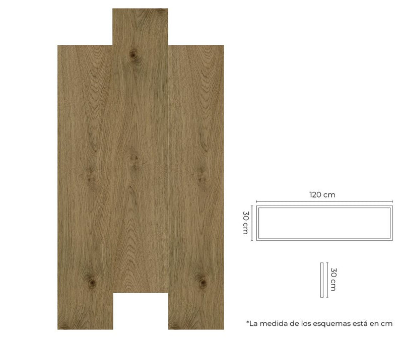 PISO CERAMICO TIPO MADERA YUNN NUEZ 30X120CM (CAJA 1.76 M2 CONTIENE 5PZAS)