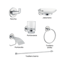 KIT ACCESORIOS PARA BAÑO CROMO ZETA 6 PIEZAS