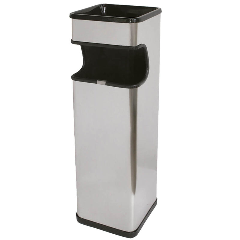 BOTE DE BASURA CUADRADO GRANDE INOXIDABLE BI70390