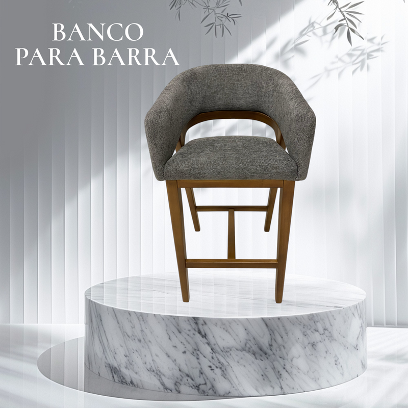 BANCO PARA BARRA COLOR GRIS