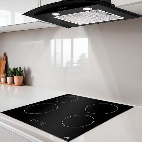 COMBO 60CM PARRILLA Y CAMPANA DE PARED NEGRA EB-4661CO