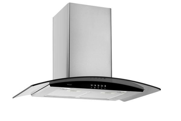CAMPANA EXTRACTORA A PARED ACERO INOXIDABLE Y CRISTAL TEMPLADO 76 CM MODELO:CAMEXPA76AV