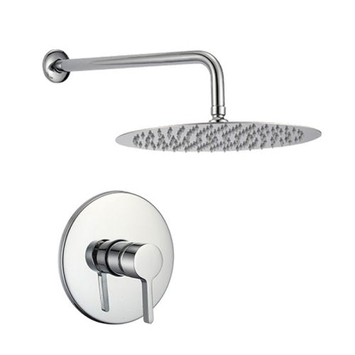 JUEGO MONOMANDO REDONDO EMPOTRABLE CON REGADERA RADIUM CHROME CE03.101