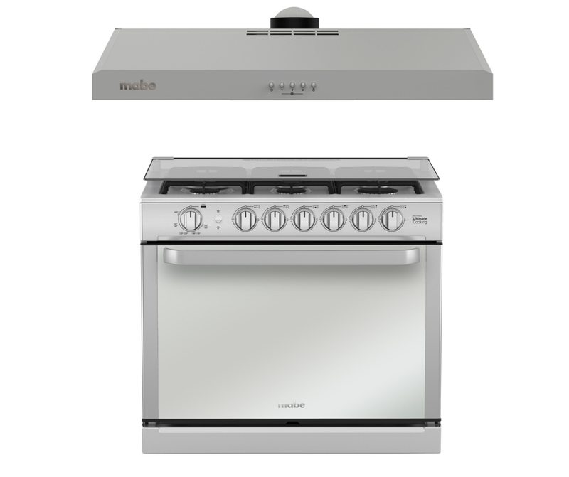 Combo Campana y Estufa 80 cm (30 pulgadas) Plata Mercury Mabe