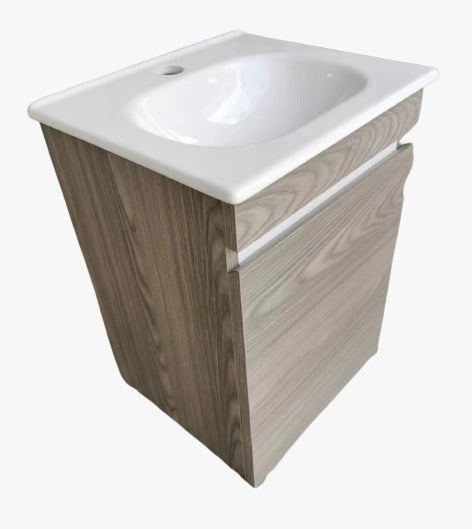 TOCADOR CON LAVABO SIN REBOSADERO MOD. CEDRO GRIS NATIA