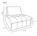 SOFA CUBBO 110 SC/ TITANIA ROSA