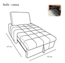 SOFA CUBBO 110 SC/ TITANIA ROSA