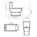 WC CERAMICO ONE PIECE WS-WC25